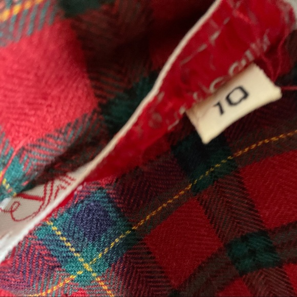 Vintage 1979 Evan-Picone Wool Cotton Blend Plaid Dress Size 10 Red - Picture 8 of 8